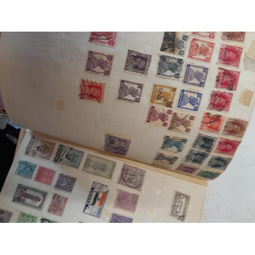 274 - Partially filled used stamp collection, Stamps of the World, sparsely filled stock book and sparsely... 