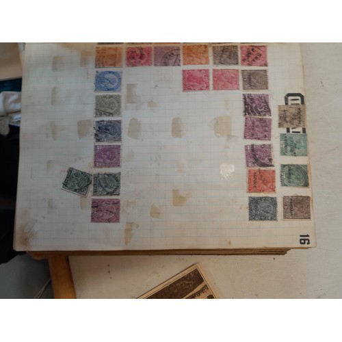 274 - Partially filled used stamp collection, Stamps of the World, sparsely filled stock book and sparsely... 