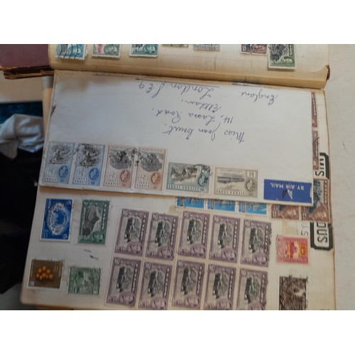 274 - Partially filled used stamp collection, Stamps of the World, sparsely filled stock book and sparsely... 