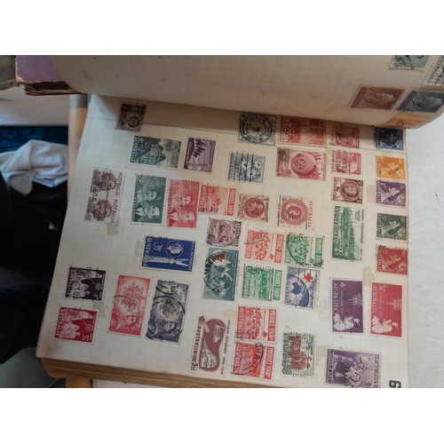 274 - Partially filled used stamp collection, Stamps of the World, sparsely filled stock book and sparsely... 