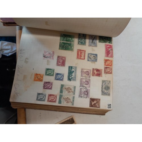 274 - Partially filled used stamp collection, Stamps of the World, sparsely filled stock book and sparsely... 