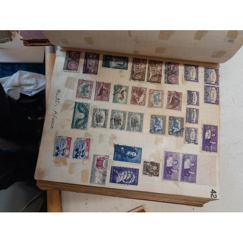 274 - Partially filled used stamp collection, Stamps of the World, sparsely filled stock book and sparsely... 