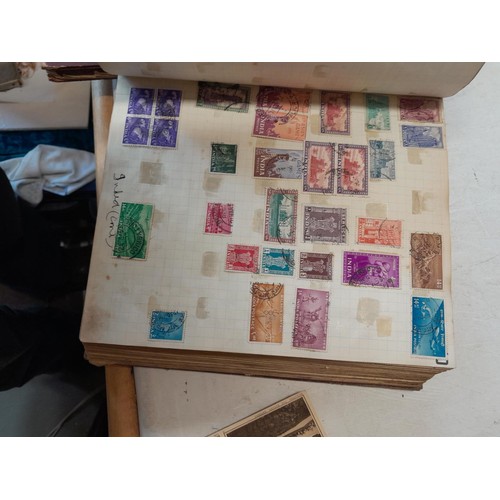 274 - Partially filled used stamp collection, Stamps of the World, sparsely filled stock book and sparsely... 