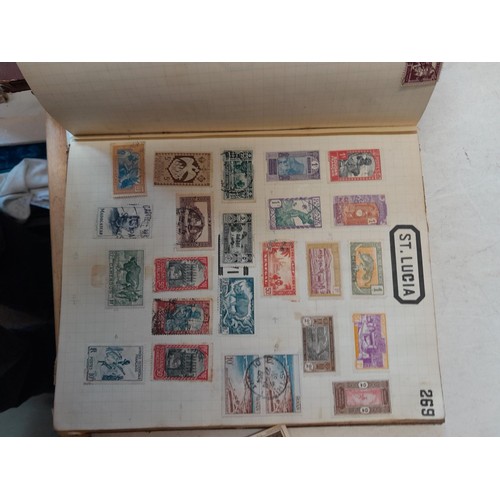 274 - Partially filled used stamp collection, Stamps of the World, sparsely filled stock book and sparsely... 