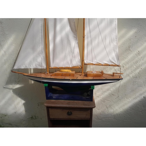 288 - Model yacht on stand