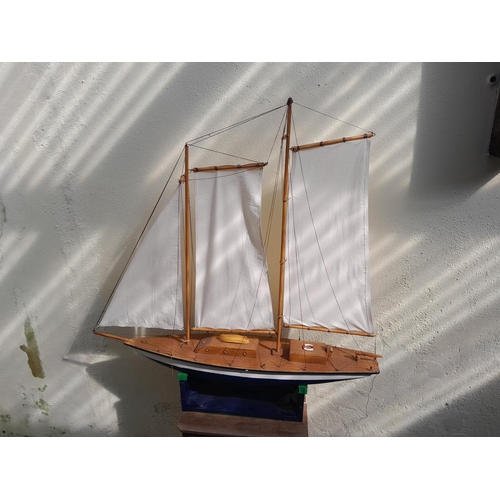 288 - Model yacht on stand