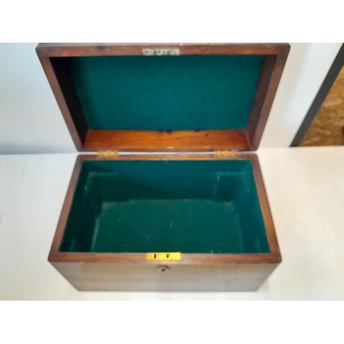 305 - 19th century stained pine work box with key