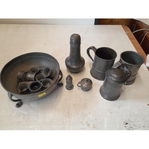 327 - Small collection of Arts and Crafts and antique pewter