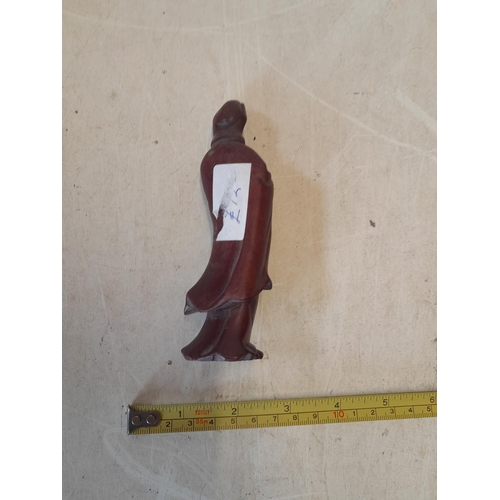 332 - Carved wooden Guanyin figure