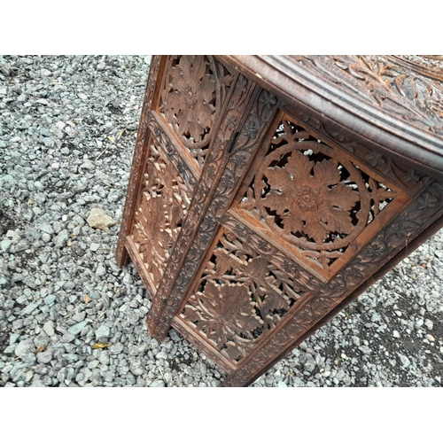 394 - Late 19th century Indian hardwood folding tea table