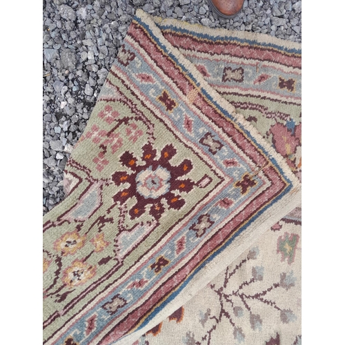 395 - Large early 20th century double sided hadwoven wool rug