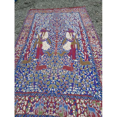 398 - Large modern Persian wool work rug / wall hanging