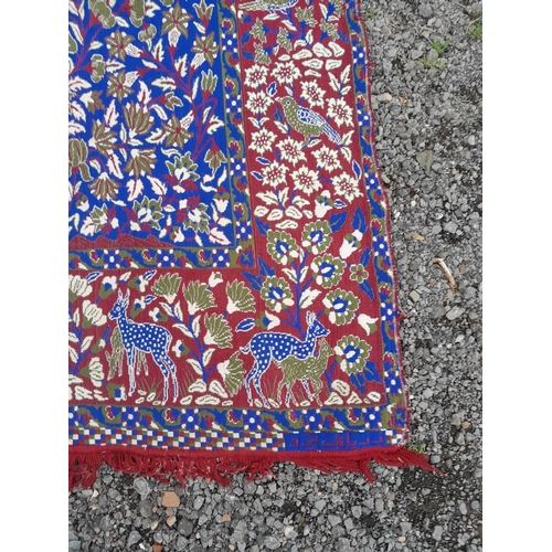 398 - Large modern Persian wool work rug / wall hanging