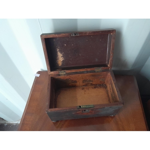 399 - Victorian mahogany tea caddy as found