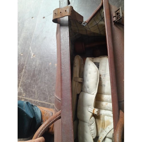 403 - VIntage cricket bag and contents