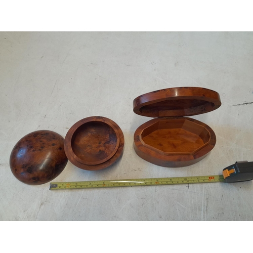 46 - 2 x 20th century mulberry wood boxes