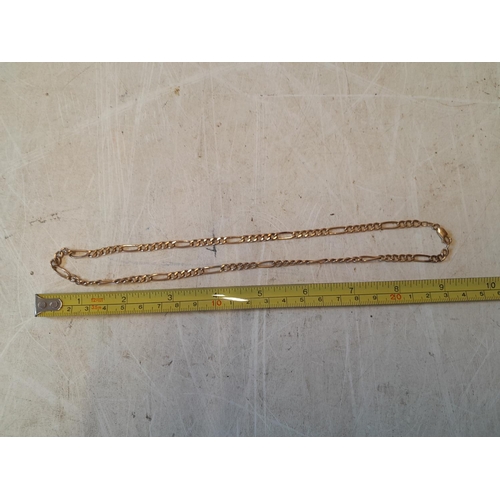 65 - Hallmarked 9 ct gold open link necklace 6.8 g