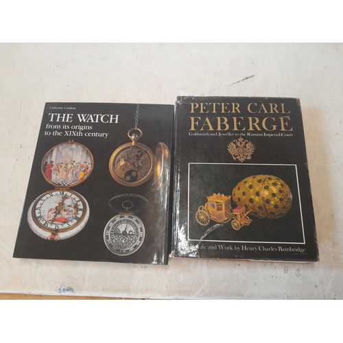 76 - 2 x volumes : Peter Carl Faberge by H C Bainbridge & The Watch by C Cardinal