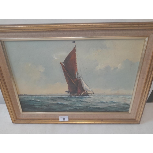 95 - Various paintings : marine oil on board by D Burgess. oil on canvas by Colin Moore, Steel & watercol... 