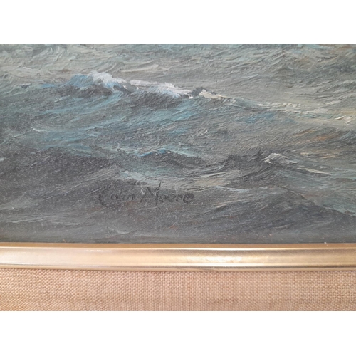 95 - Various paintings : marine oil on board by D Burgess. oil on canvas by Colin Moore, Steel & watercol... 