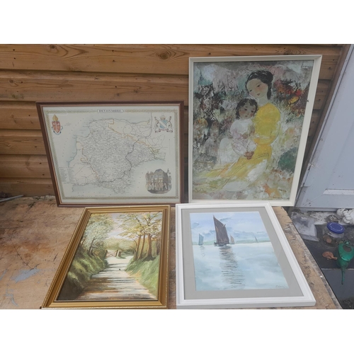 95 - Various paintings : marine oil on board by D Burgess. oil on canvas by Colin Moore, Steel & watercol... 