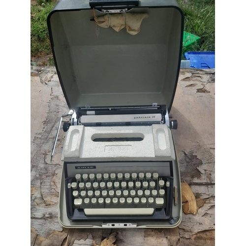 96 - Vintage Adler Gabrielle typewriter in plastic case