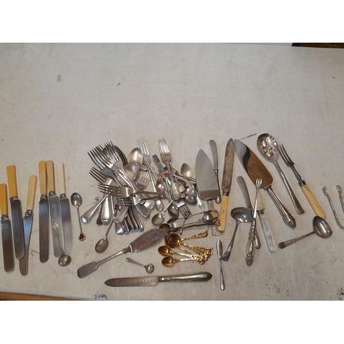 117 - Assorted silver plated and other flatware