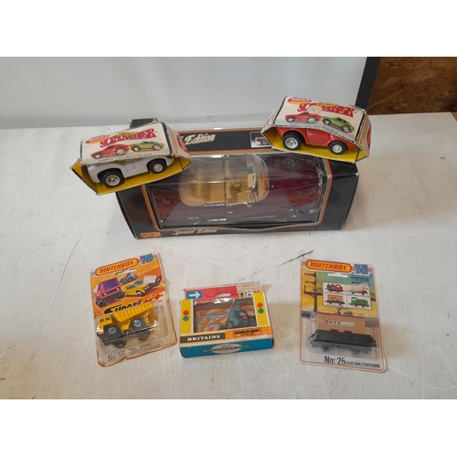 Various boxed die cast toy cars : Tonka, Maisto, Britains and Matchbox