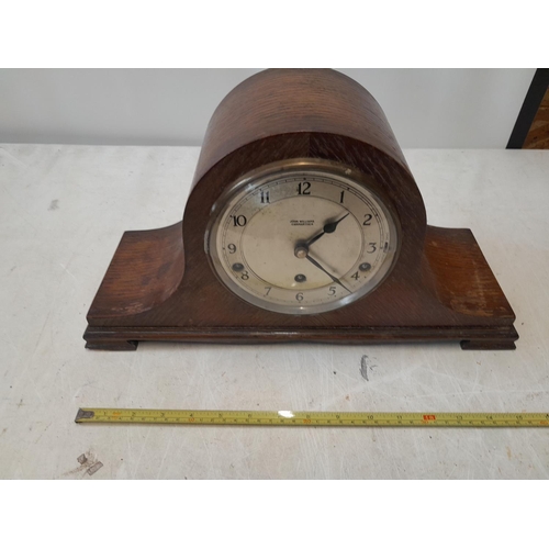 303 - Vintage oak case mantle clock