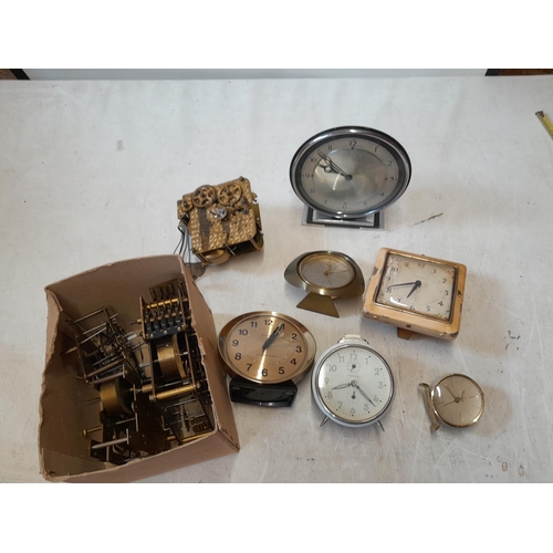 309 - Assorted clocks and clock movements for spares and repairs