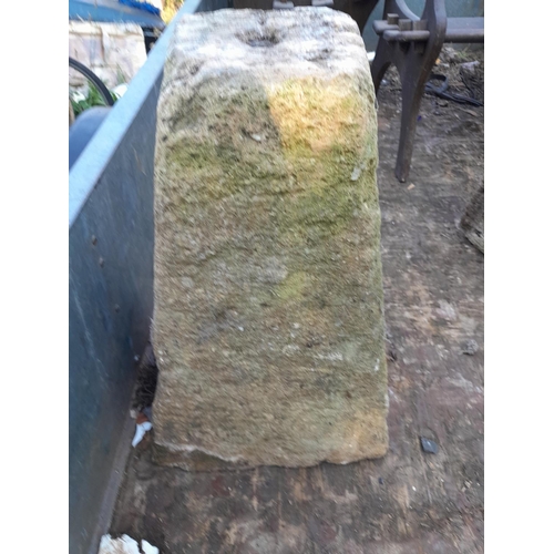 25 - Pre 1900 carved sandstone saddle stone : Provenance from Gloucestershire area