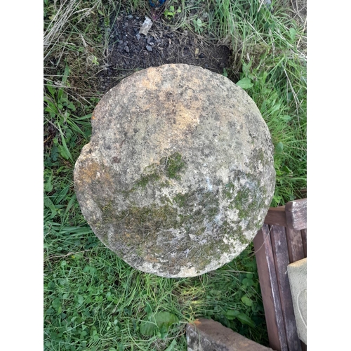 26 - Pre 1900 carved sandstone saddle stone : Provenance from Gloucestershire area