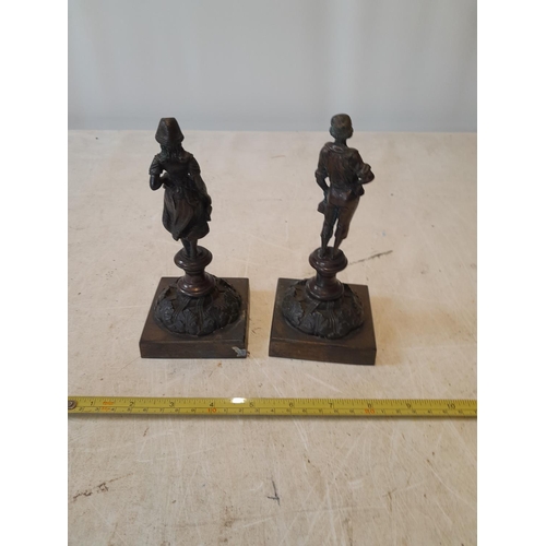 30 - Pair of 19th century well executed bronzes of Lover and Suitor