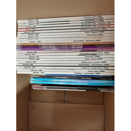 458 - Adult literature : 28 x copies of Desire magazine in  differing size formats 2003- 2008