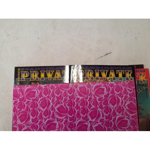 462 - Adult literature : 3 x copies of Scandinavian Private Magazine 10 , 12 & 13,  & Danish Erotica issue... 