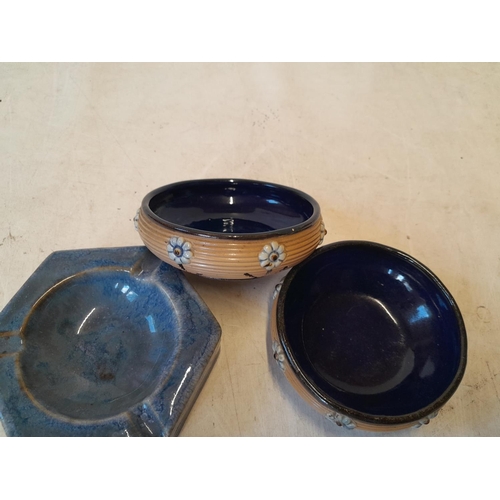 63 - Pair of Doulton stone ware dishes and two others