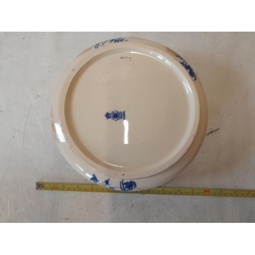67 - Doulton Arundel pattern silver plated rim fruit bowl