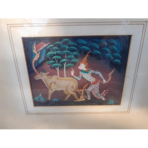 301 - 20th century Indian watercolour by Worayut