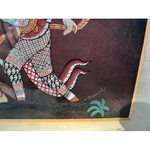 301 - 20th century Indian watercolour by Worayut