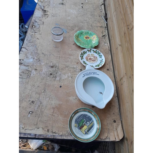 341 - Assorted china, bed pan etc.