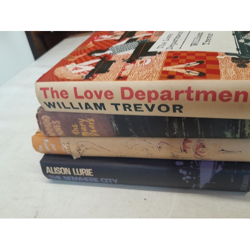 410 - 4 x first edition hardbacks in D/Js : The Love Department by William Trevor, The Mary Deare by Hammo... 