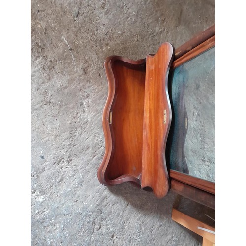 416 - Victorian mahogany dressing table mirror