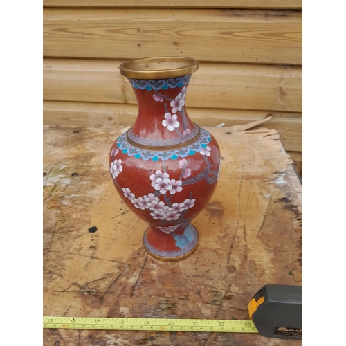 431 - 20th century Chinese cloisonne vase