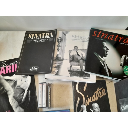 80 - Box of Frank Sinatra related memorabilia, cassettes, mooks, CDs etc