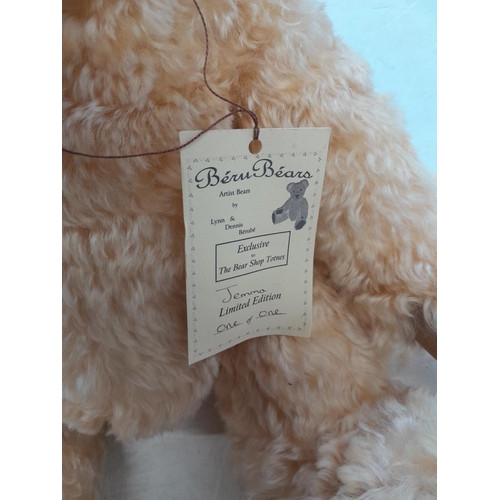 85 - Very limited edition 1/1 Beru Bears growler / door stop Jemma teddy bear (heavy)