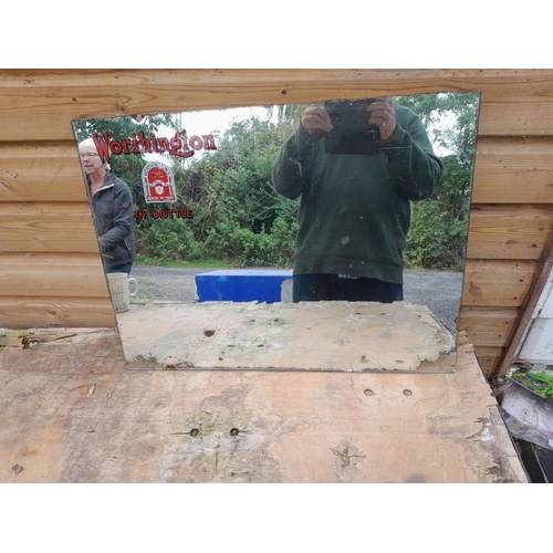 93 - Worthington advertising pub mirror 41 cms x 61 cms unframed