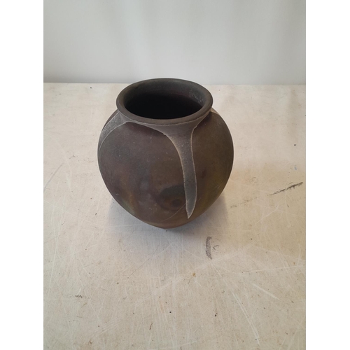 98 - Raku studio pottery vase by Martin Everson