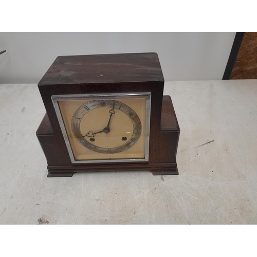 103 - Vintage oak case mantle clock