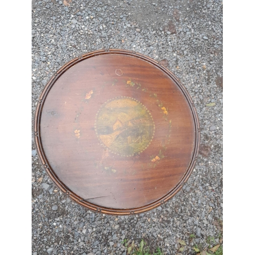 104 - Painted 19th century wine table in need of restoration