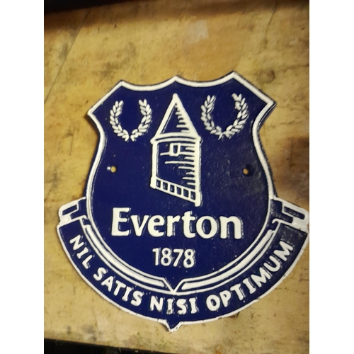 111 - Cast iron advertising sign : Everton FC